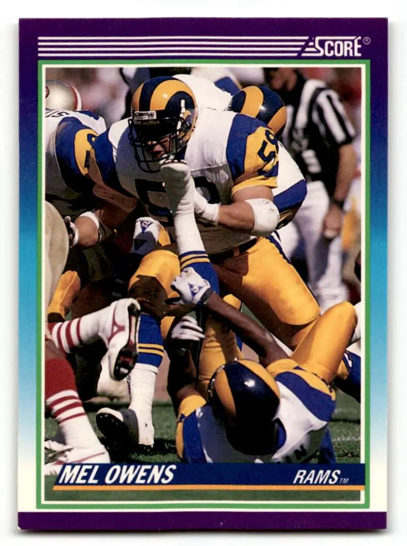 1990 Score #499 Mel Owens    Los Angeles Rams Football Cards EX/NM