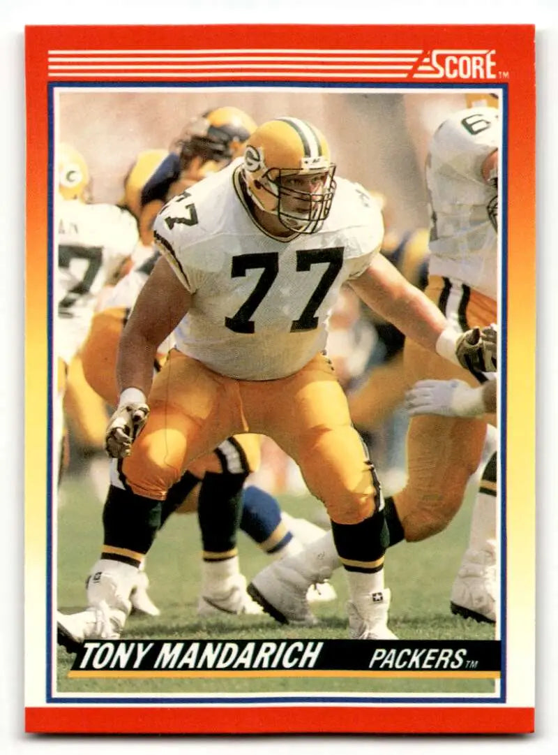 1990 Score #289 Tony Mandarich    Green Bay Packers Football Cards EX/NM