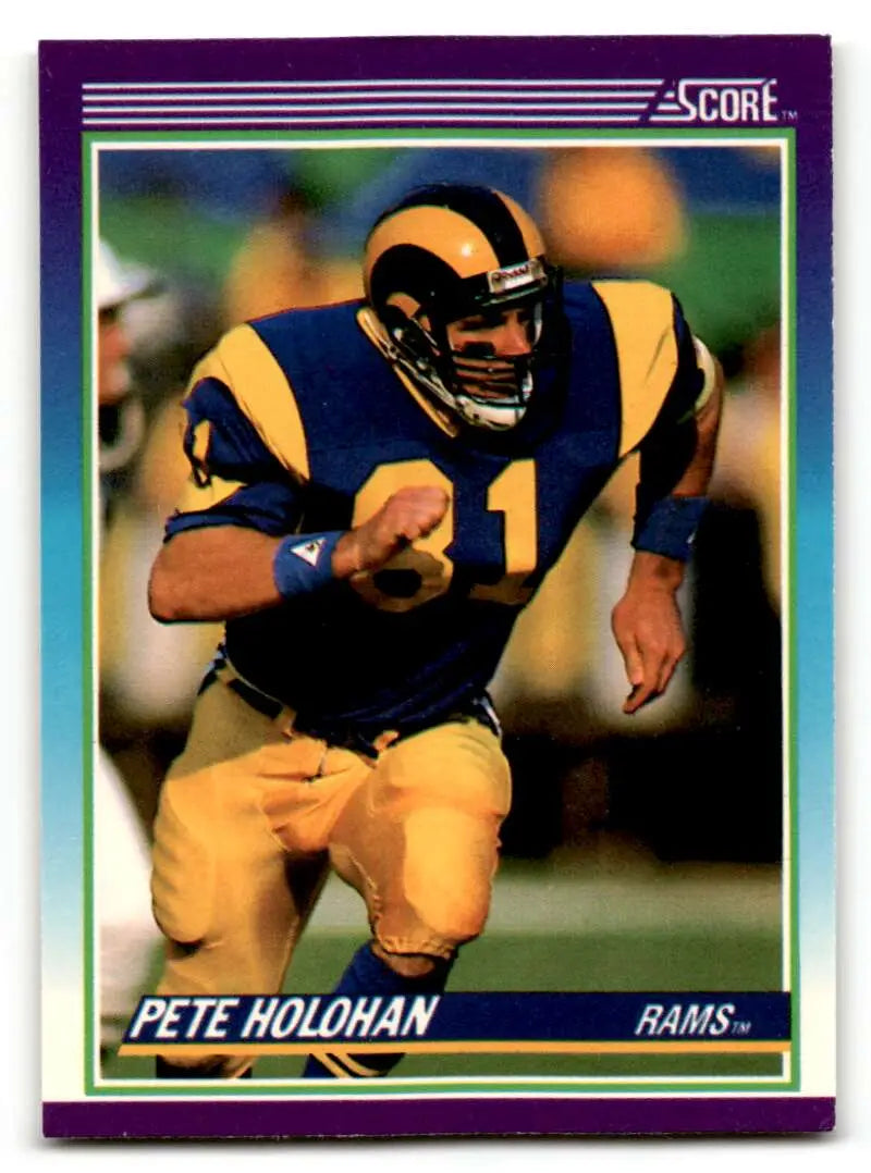1990 Score #179 Pete Holohan    Los Angeles Rams Football Cards EX/NM