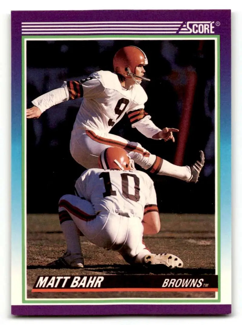 1990 Score #538 Matt Bahr    Cleveland Browns Football Cards EX/NM