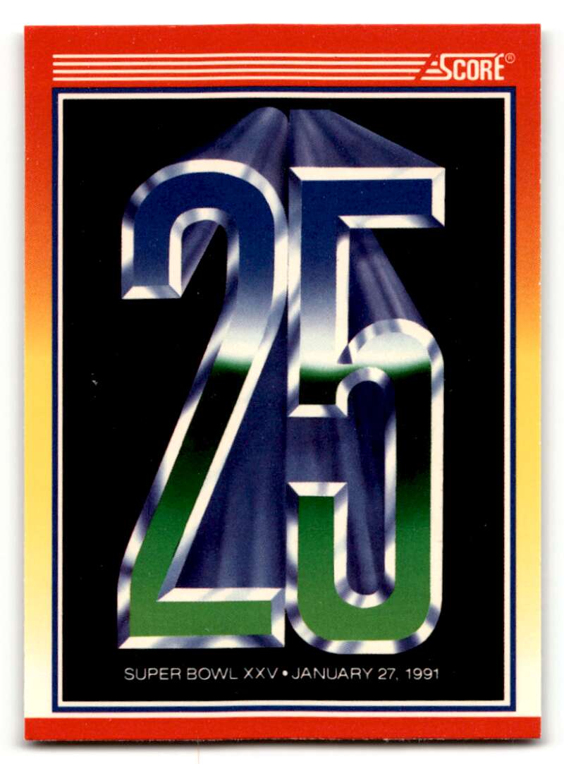 1990 Score #602 Super Bowl Wrap    New York Giants / Buffalo Bills Football Cards EX/NM