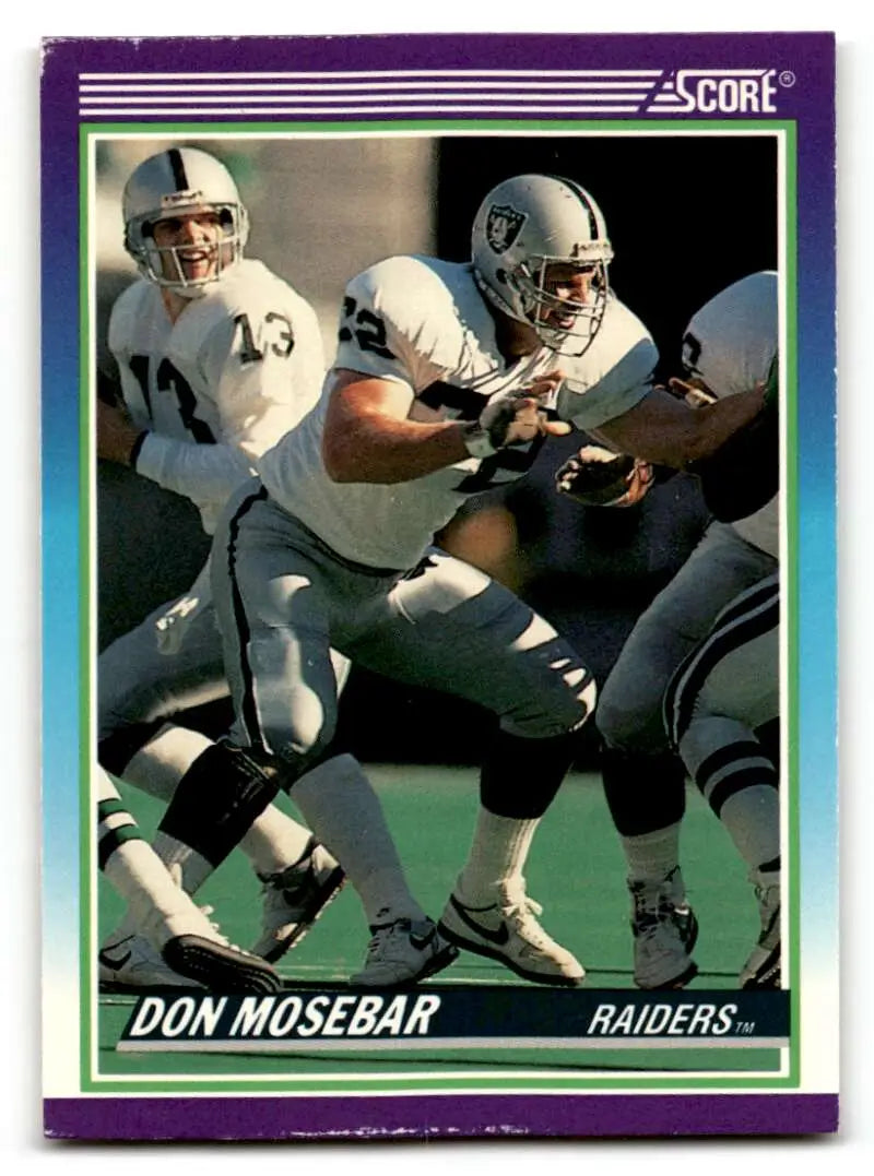 1990 Score #530 Don Mosebar    Los Angeles Raiders Football Cards EX/NM