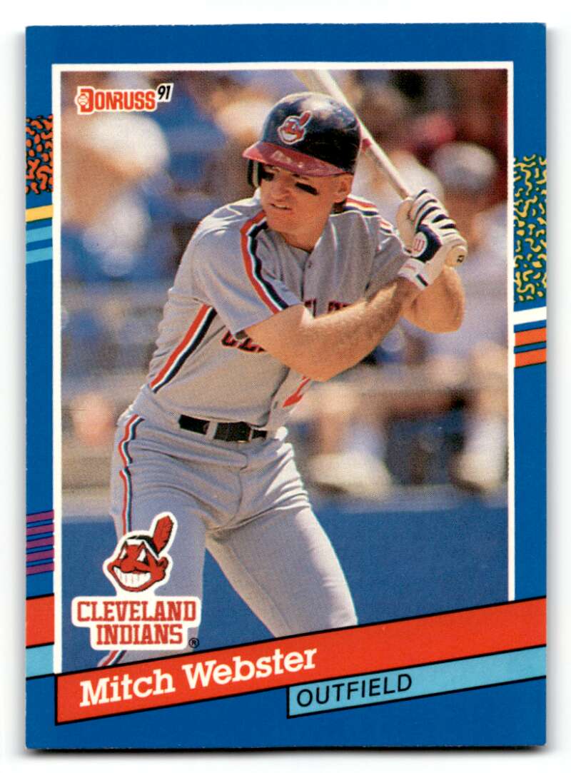 1991 Donruss #283 Mitch Webster    Cleveland Indians Baseball Cards EX/NM