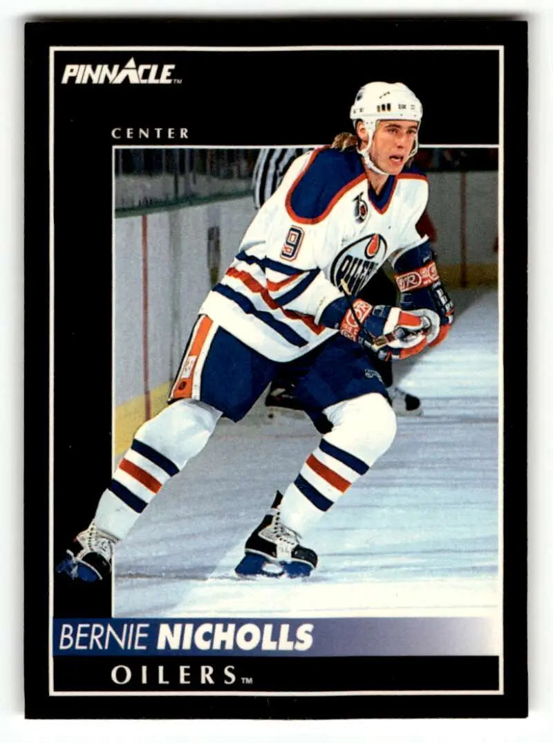1992 Pinnacle #120 Bernie Nicholls Oilers Hockey Cards EX/NM