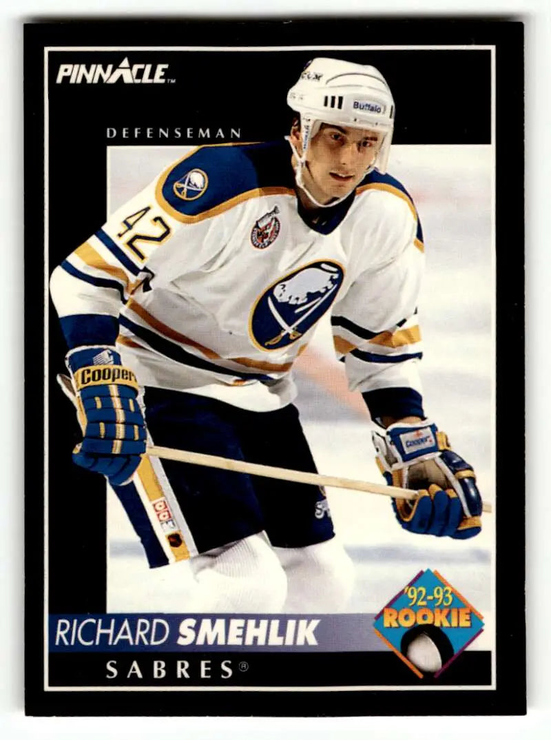 1992 Pinnacle #393 Richard Smehlik Sabres Hockey Cards EX/NM