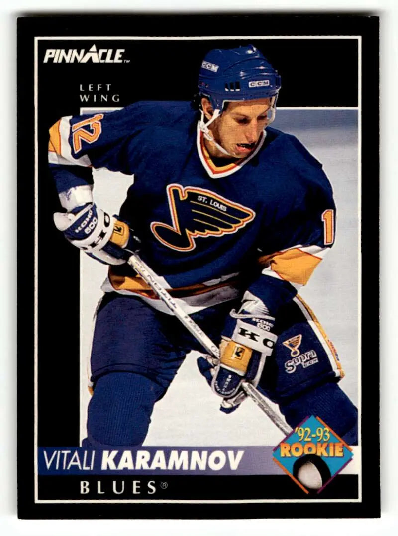1992 Pinnacle #398 Vitali Karamnov St. Louis Blues Hockey Cards EX/NM