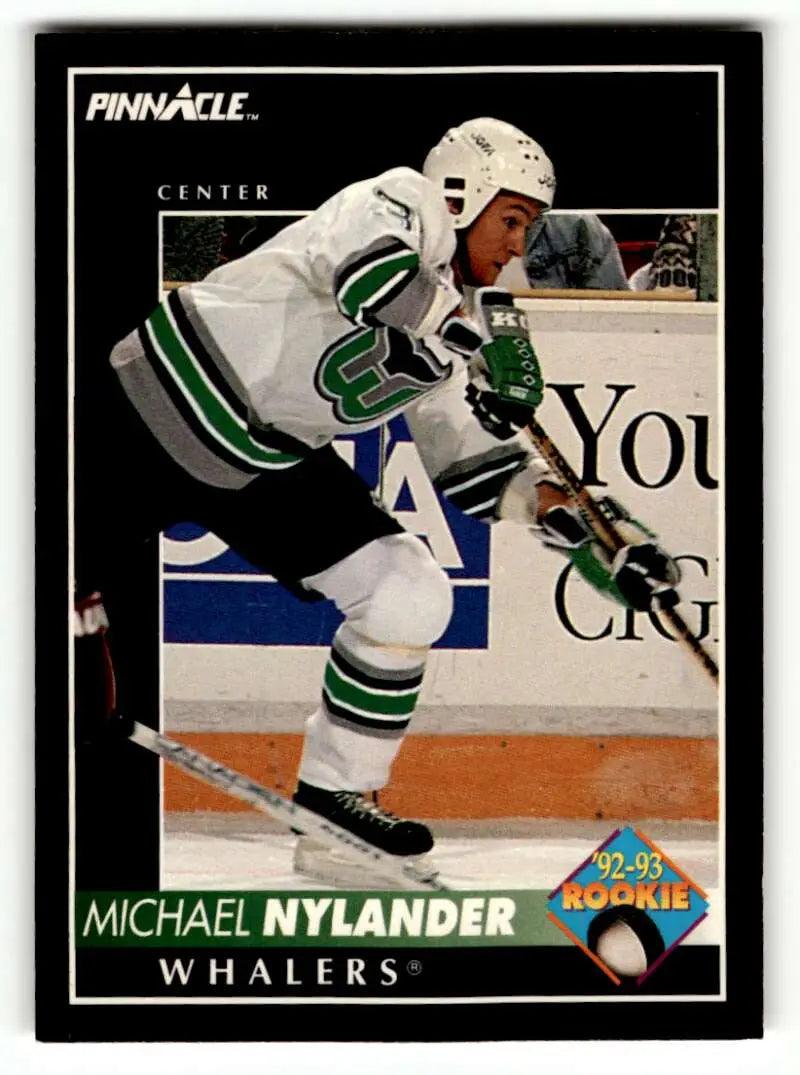 1992 Pinnacle #400 Michael Nylander    Whalers Hockey Cards EX/NM
