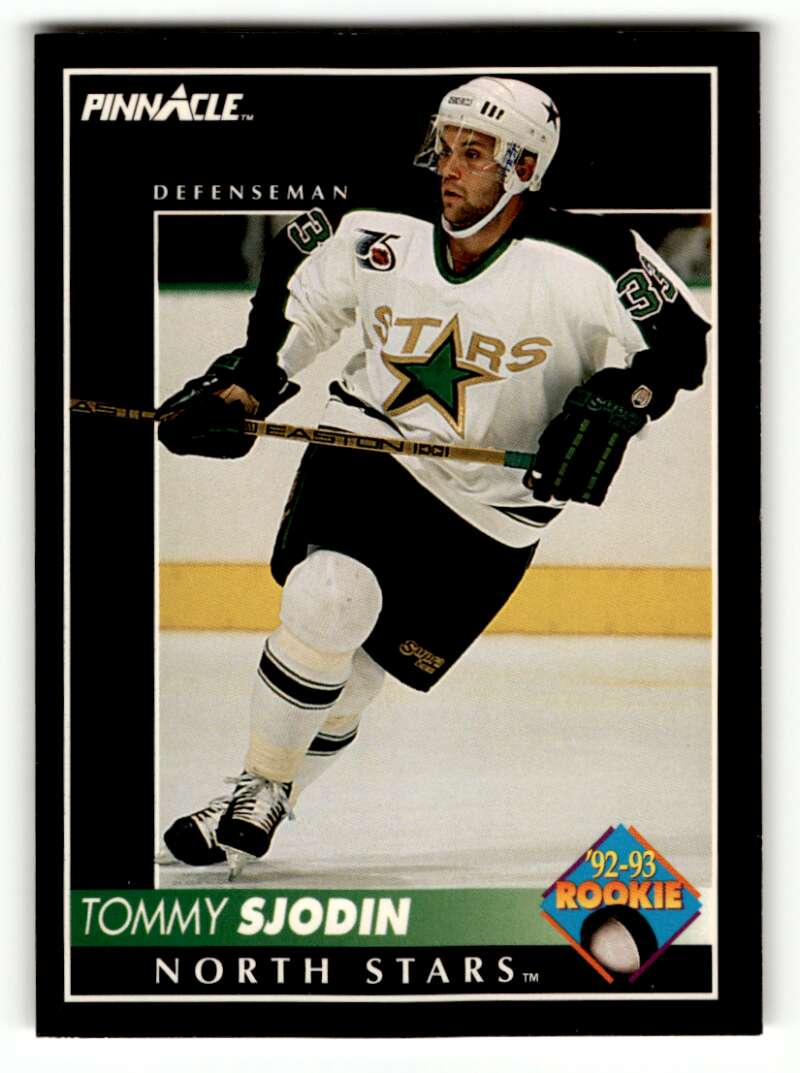1992 Pinnacle #401 Tommy Sjodin Dallas Stars Hockey Cards EX/NM