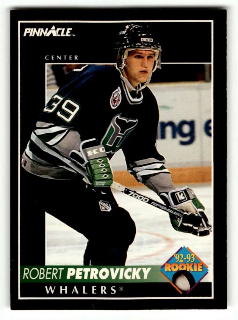 1992 Pinnacle #402 Robert Petrovicky    Whalers Hockey Cards EX/NM