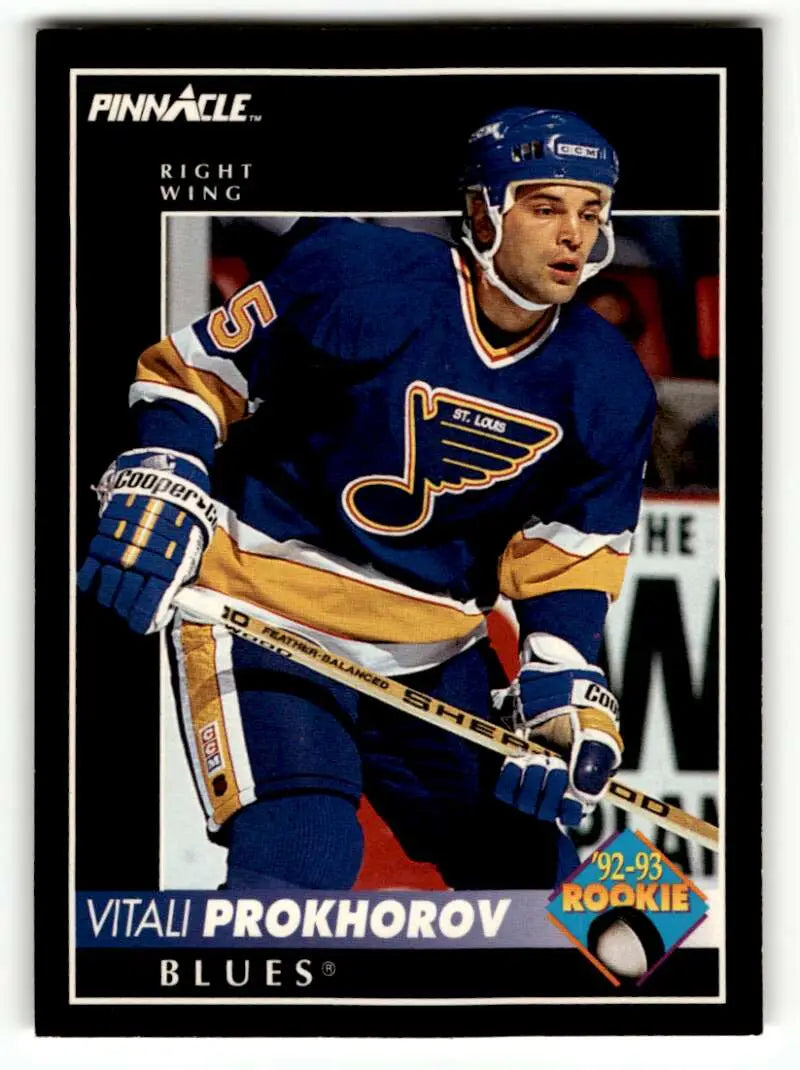 1992 Pinnacle #404 Vitali Prokhorov    Blues Hockey Cards EX/NM