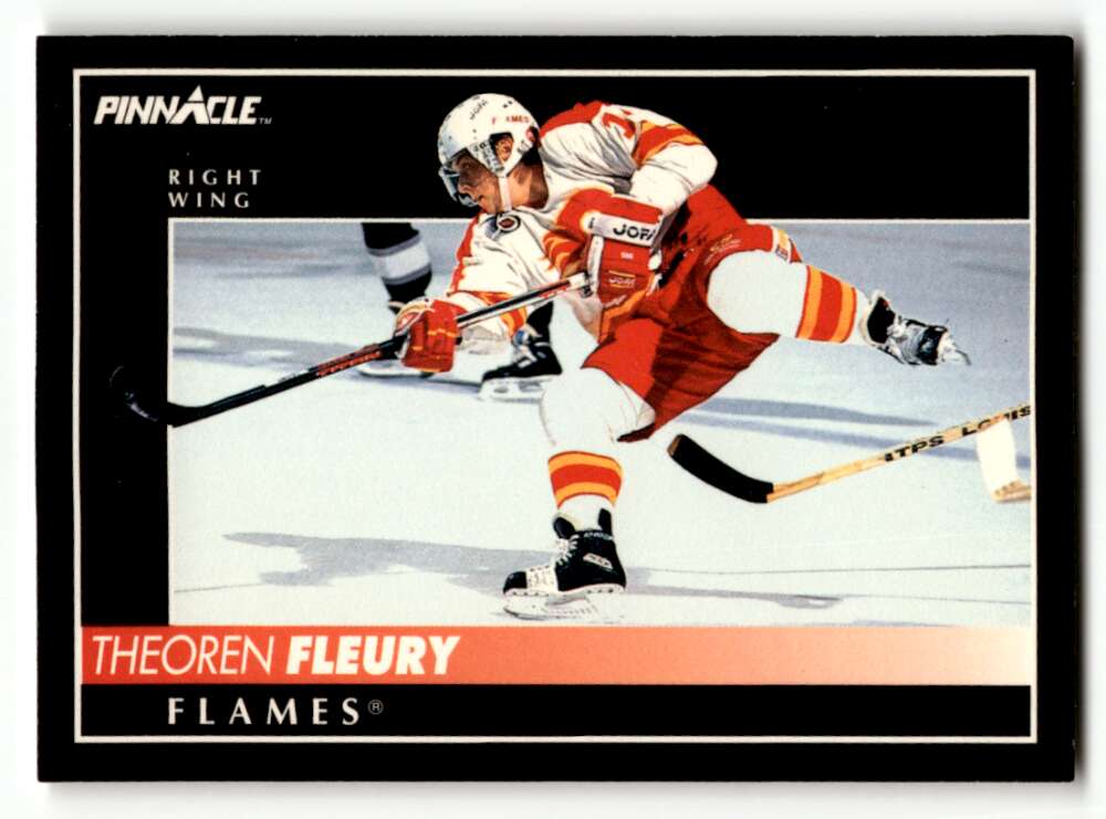 1992 Pinnacle #125 Theoren Fleury Flames Hockey Cards EX/NM