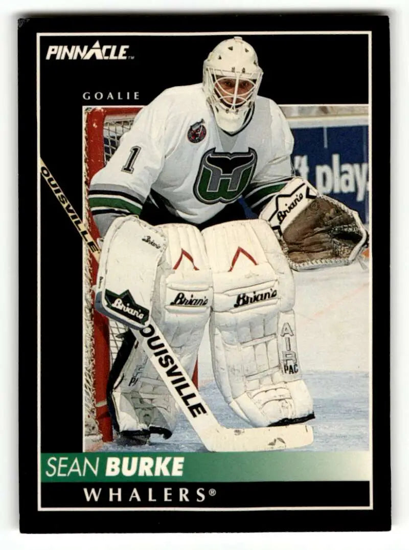 1992 Pinnacle #295 Sean Burke    Whalers Hockey Cards EX/NM