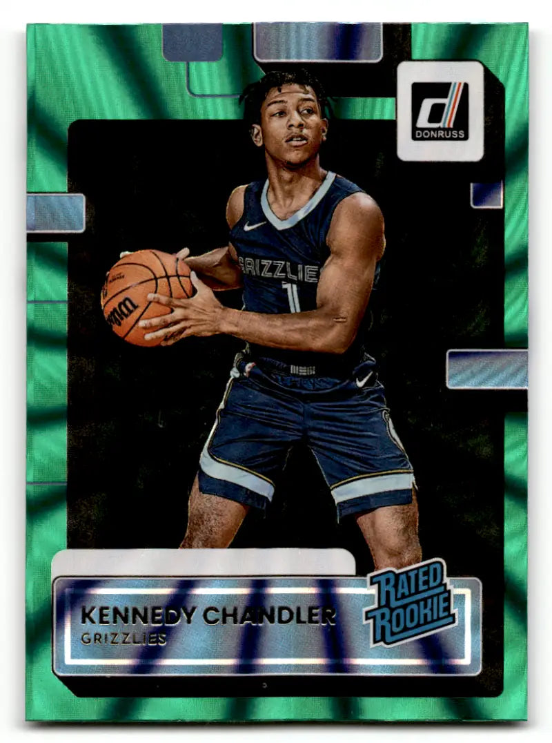 2022-23 Donruss Holo Green Laser #236 Kennedy Chandler Rated Rookie NM-MT RC Rookie