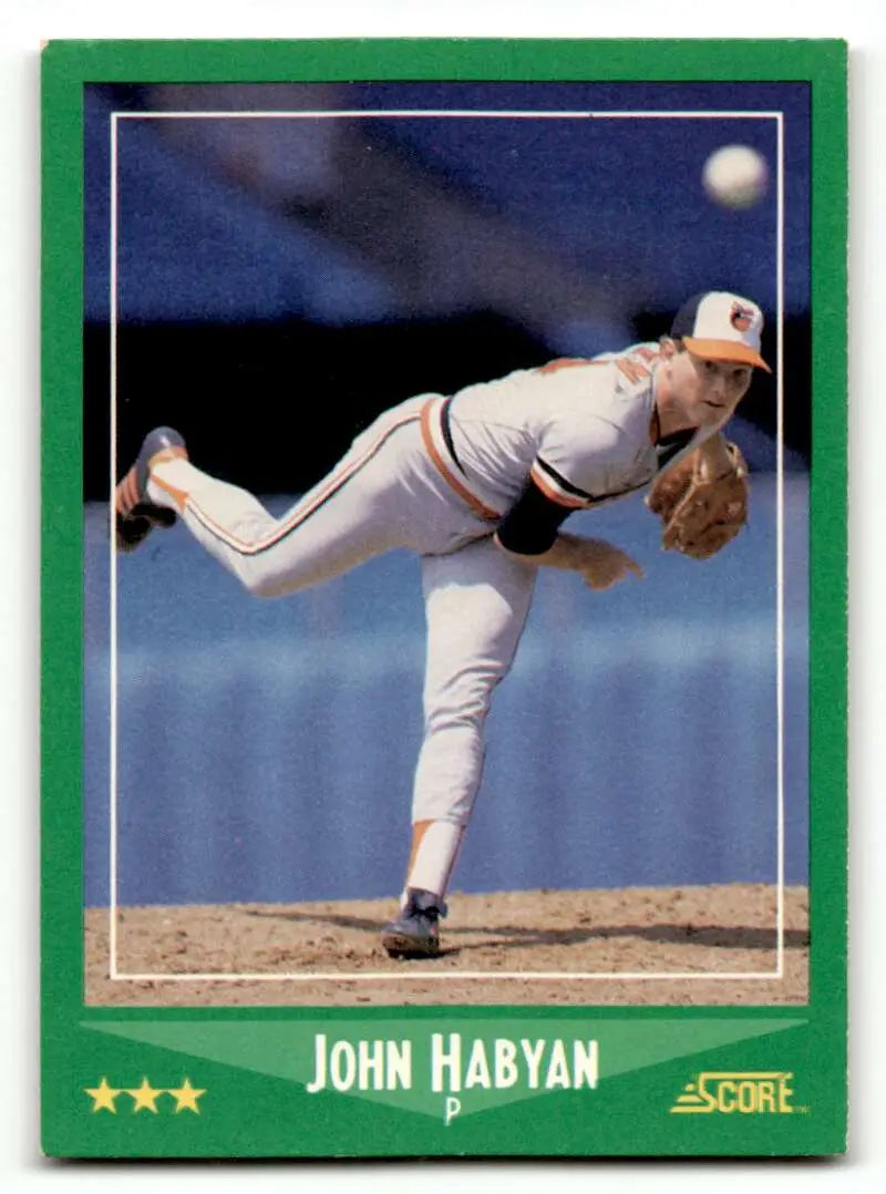 1988 Score #353 John Habyan    Baltimore Orioles Baseball Cards EX/NM