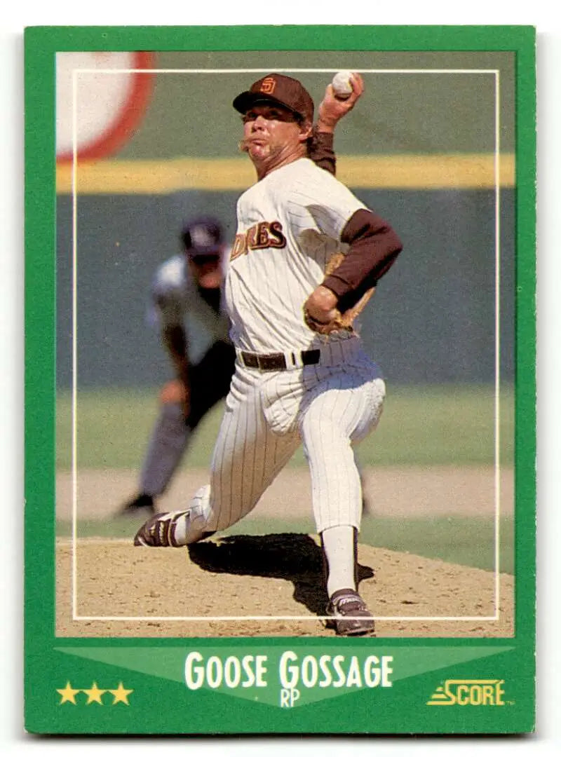 1988 Score #331 Goose Gossage    San Diego Padres Baseball Cards EX/NM