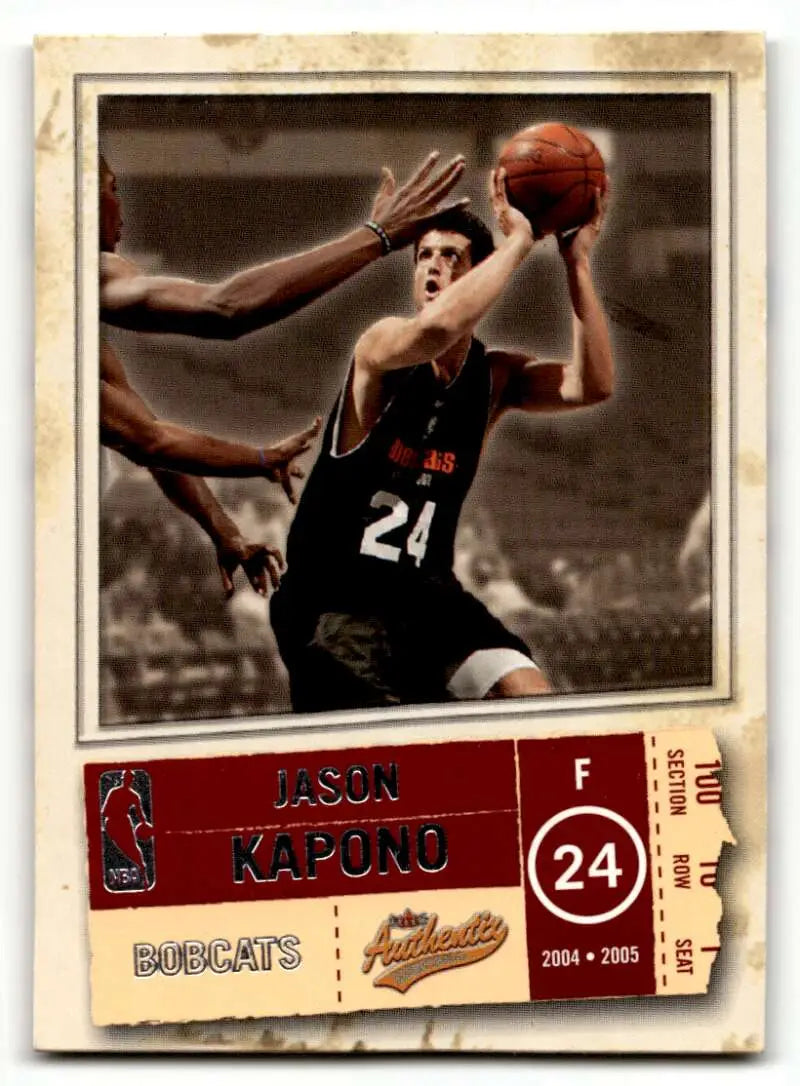 2004 Fleer Authentix #58 Jason Kapono    Charlotte Bobcats Basketball Cards EX/NM