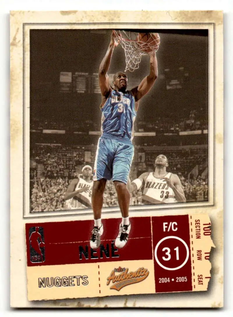 2004 Fleer Authentix #46 Nene    Denver Nuggets Basketball Cards EX/NM