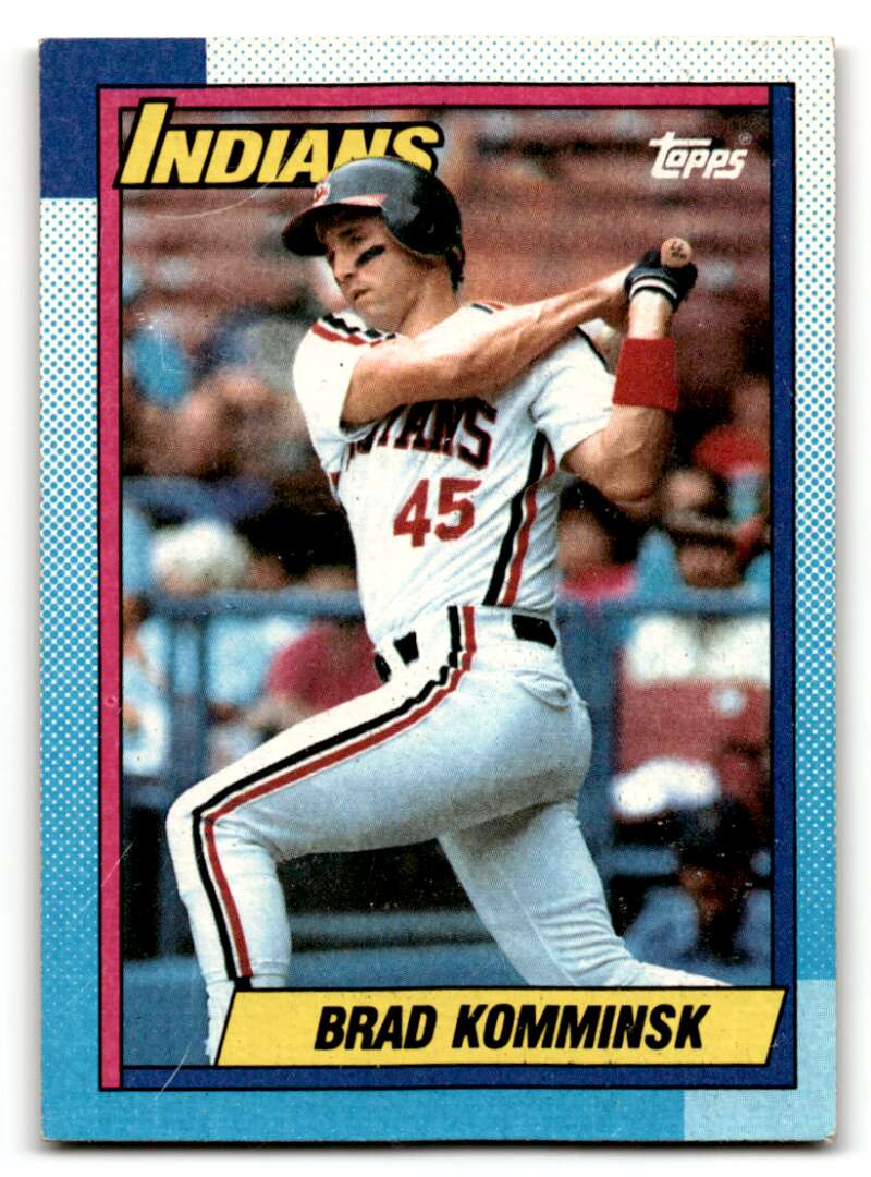 1990 Topps #476 Brad Komminsk    Cleveland Indians Baseball Cards EX/NM