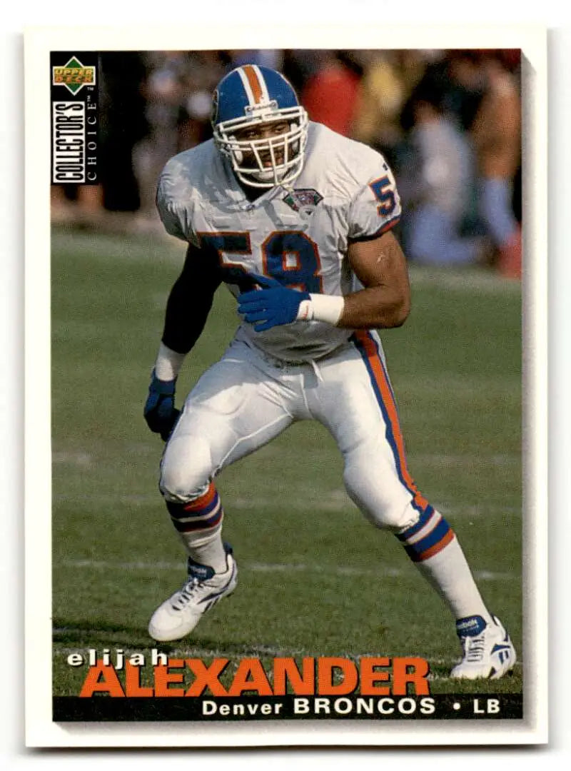 1995 Collector's Choice #312 Elijah Alexander    Denver Broncos Football Cards EX/NM