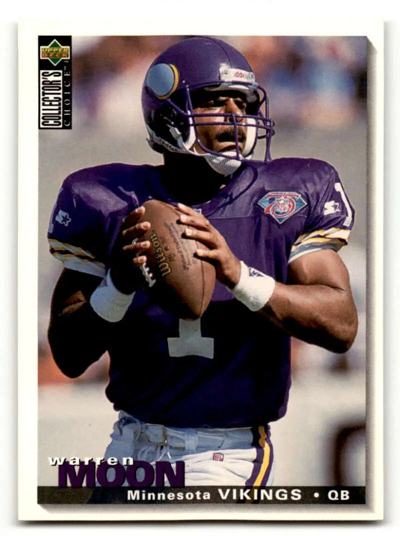 1995 Collector's Choice #182 Warren Moon    Minnesota Vikings Football Cards EX/NM