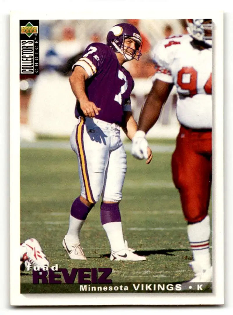 1995 Collector's Choice #266 Fuad Reveiz    Minnesota Vikings Football Cards EX/NM
