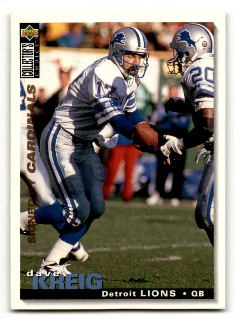 1995 Collector's Choice #296 Dave Krieg    Arizona Cardinals Football Cards EX/NM
