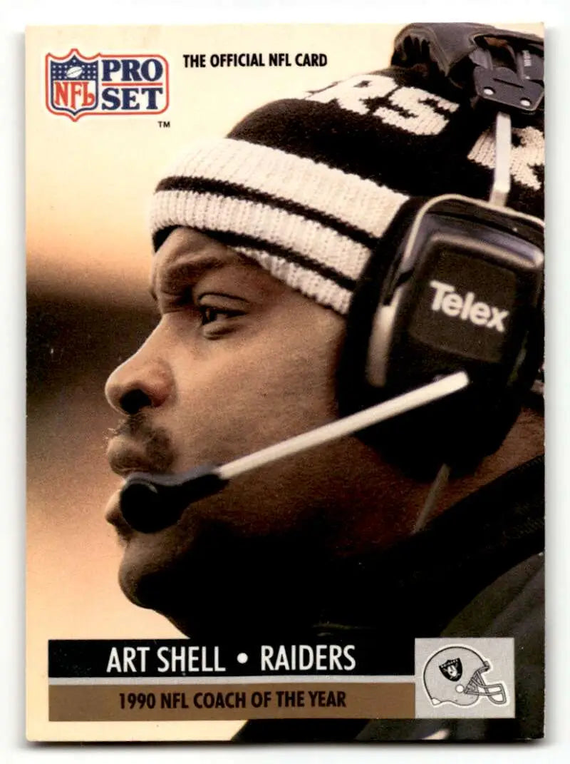 1991 Pro Set #4 Art Shell    Los Angeles Raiders Football Cards EX/NM