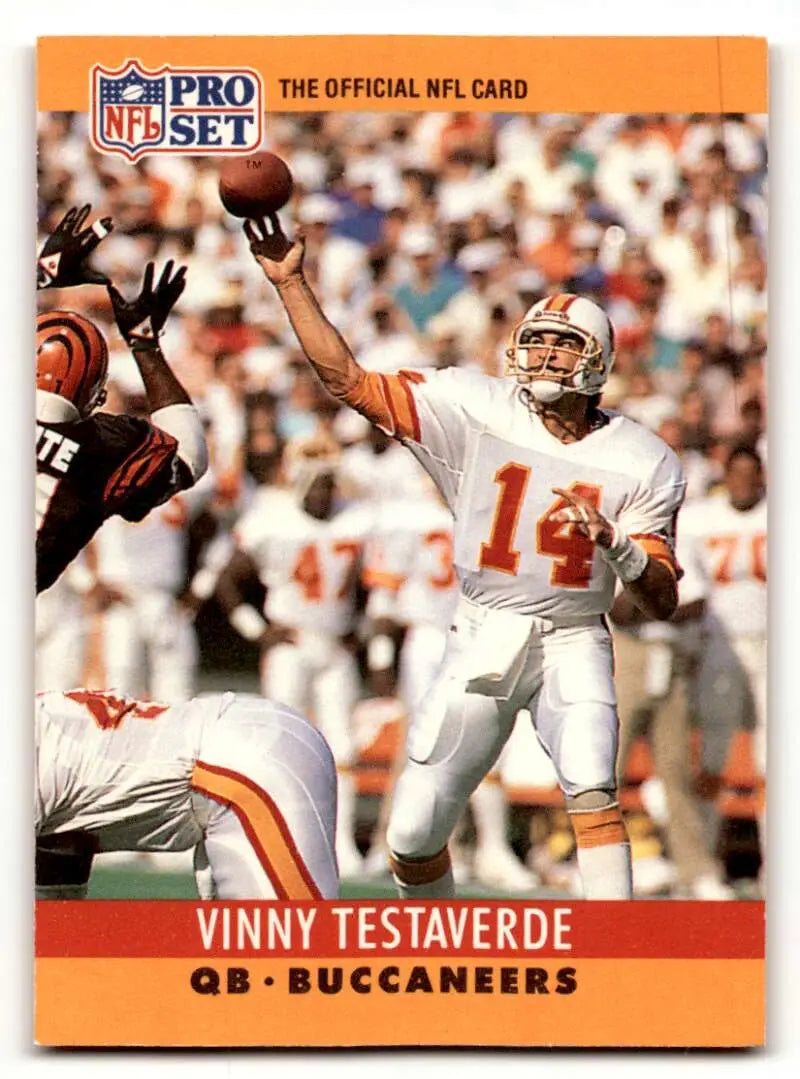 1990 Pro Set #318 Vinny Testaverde    Tampa Bay Buccaneers Football Cards EX/NM