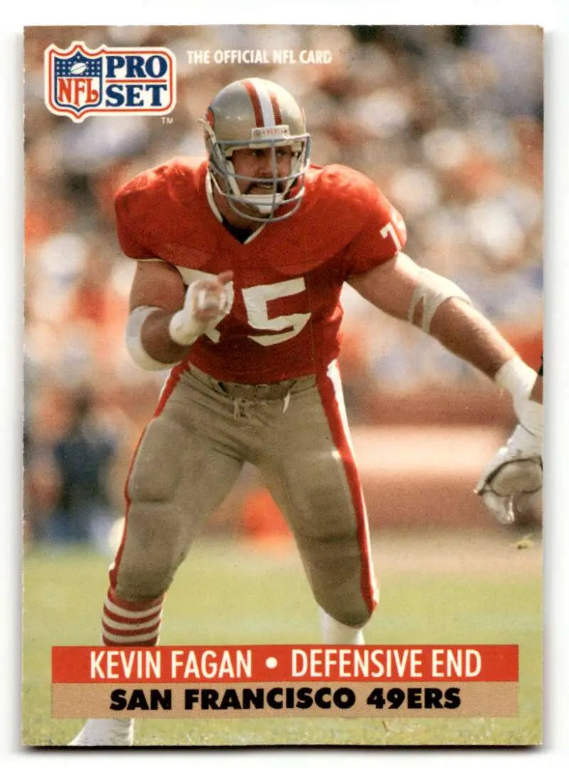 1991 Pro Set #291 Kevin Fagan    San Francisco 49ers Football Cards EX/NM