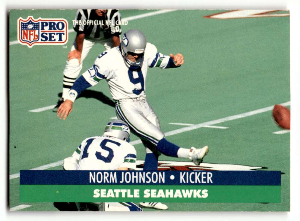 1991 Pro Set #300 Norm Johnson    Seattle Seahawks Football Cards EX/NM