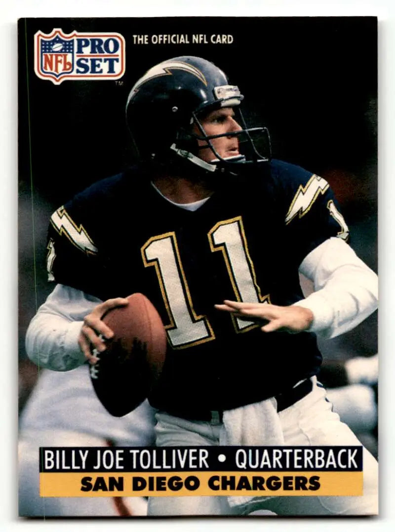 1991 Pro Set #287 Billy Joe Tolliver    San Diego Chargers Football Cards EX/NM