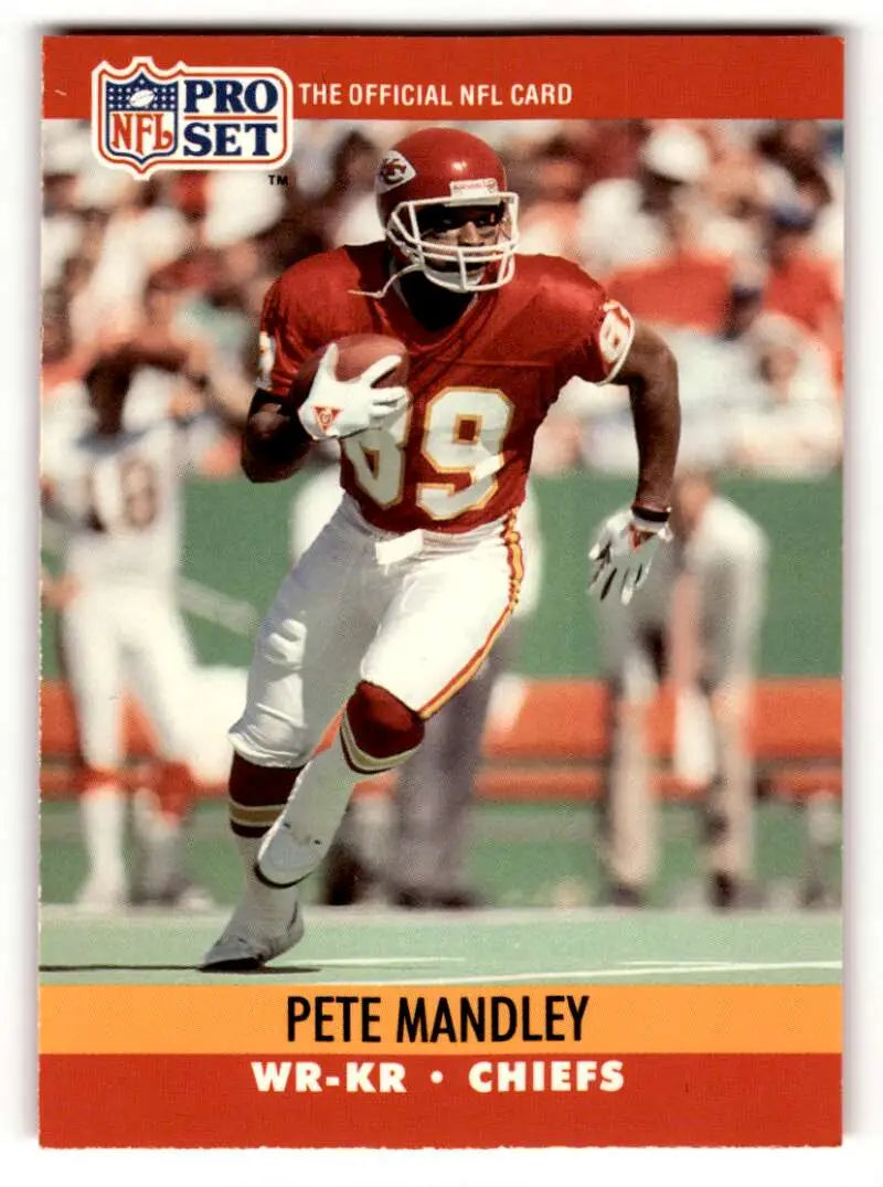 1990 Pro Set #530 Pete Mandley    Kansas City Chiefs Football Cards EX/NM