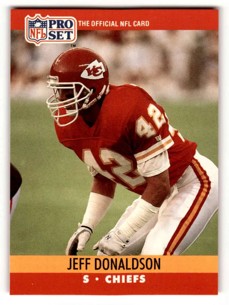 1990 Pro Set #528 Jeff Donaldson    Kansas City Chiefs Football Cards EX/NM