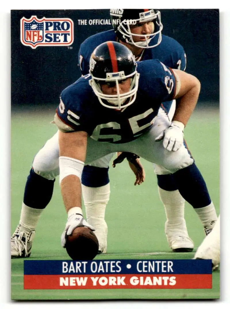 1991 Pro Set #70 Bart Oates    New York Giants Football Cards EX/NM
