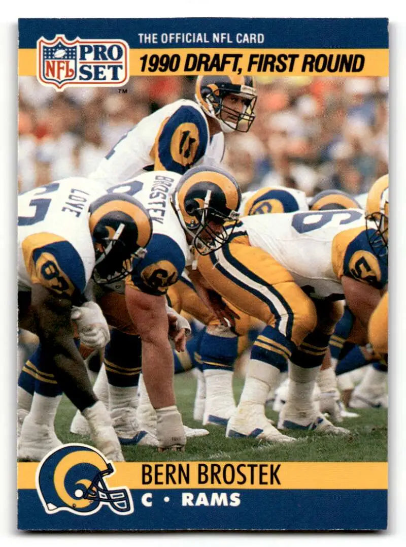 1990 Pro Set #691 Bern Brostek    St. Louis Rams Football Cards EX/NM