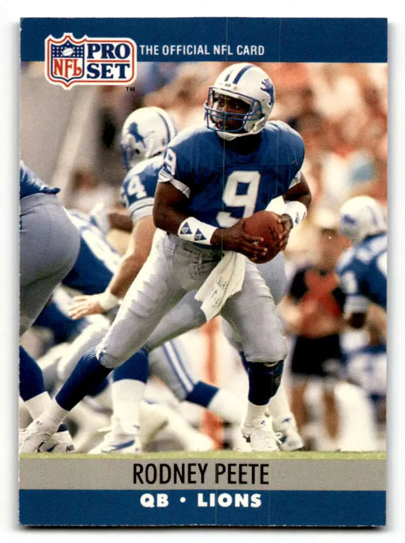 1990 Pro Set #498 Rodney Peete    Detroit Lions Football Cards EX/NM