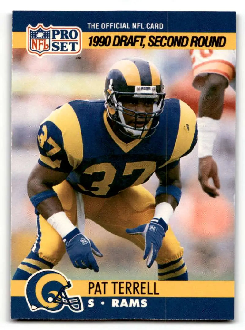 1990 Pro Set #718b Pat Terrell    Los Angeles Rams Football Cards EX/NM