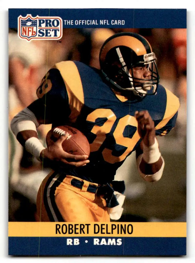 1990 Pro Set #550 Robert Delpino    Los Angeles Rams Football Cards EX/NM