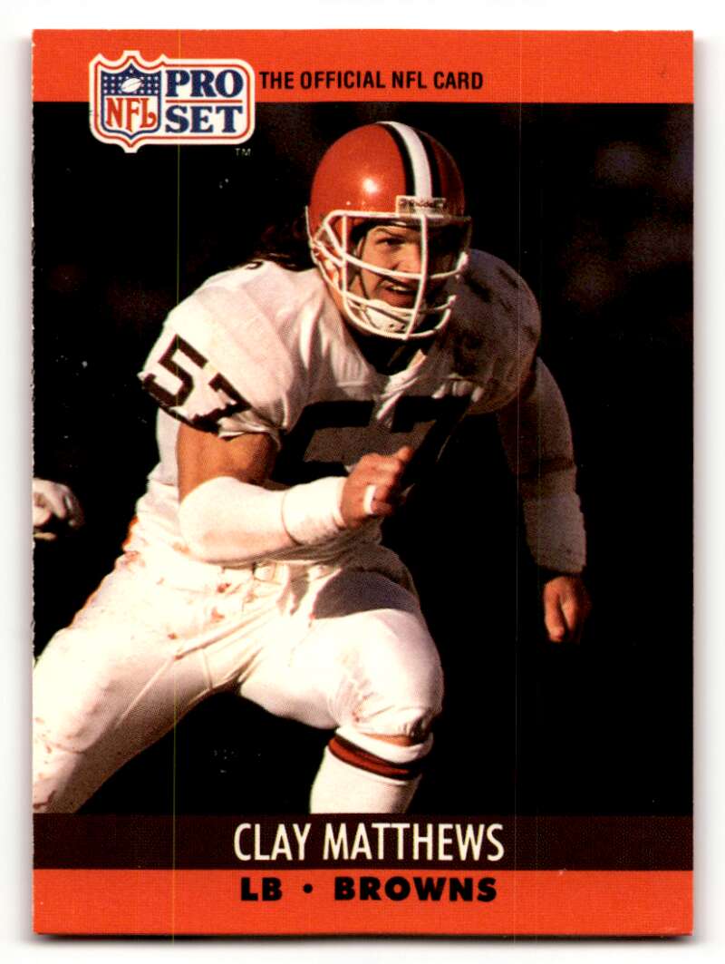 1990 Pro Set #474 Clay Matthews    Cleveland Browns Football Cards EX/NM