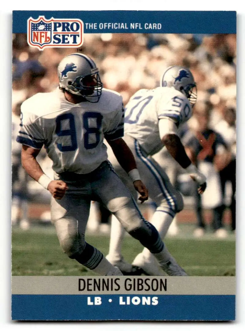 1990 Pro Set #495 Dennis Gibson    Detroit Lions Football Cards EX/NM