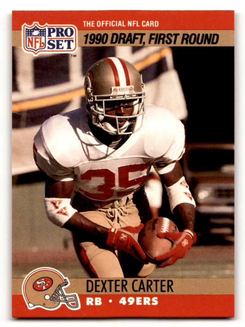 1990 Pro Set #693 Dexter Carter    San Francisco 49ers Football Cards EX/NM