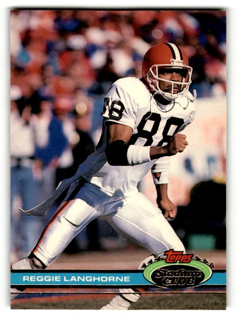 1991 Stadium Club #105 Reggie Langhorne    Cleveland Browns Football Cards NM Near Mint