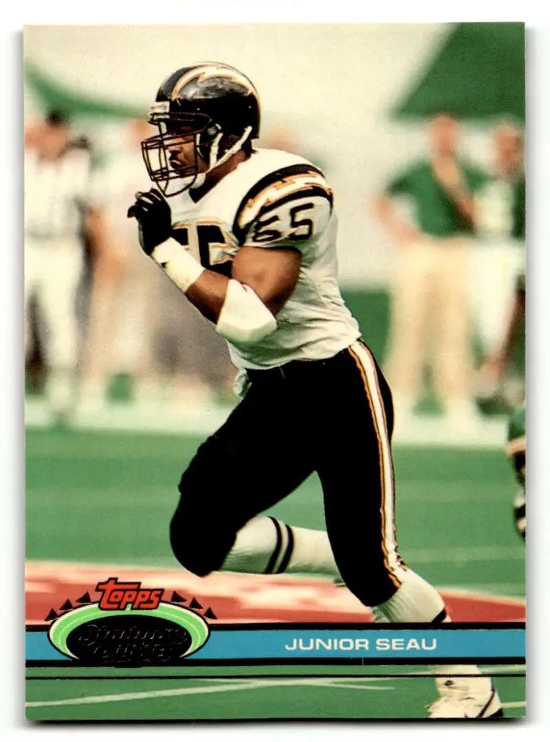 1991 Stadium Club #317 Junior Seau    San Diego Chargers Football Cards NM Near Mint