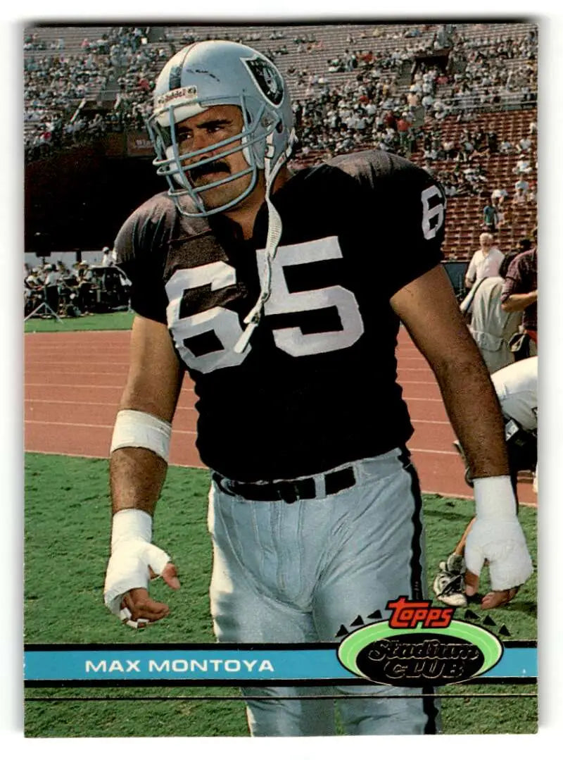 1991 Stadium Club #431 Max Montoya    Los Angeles Raiders Football Cards NM Near Mint