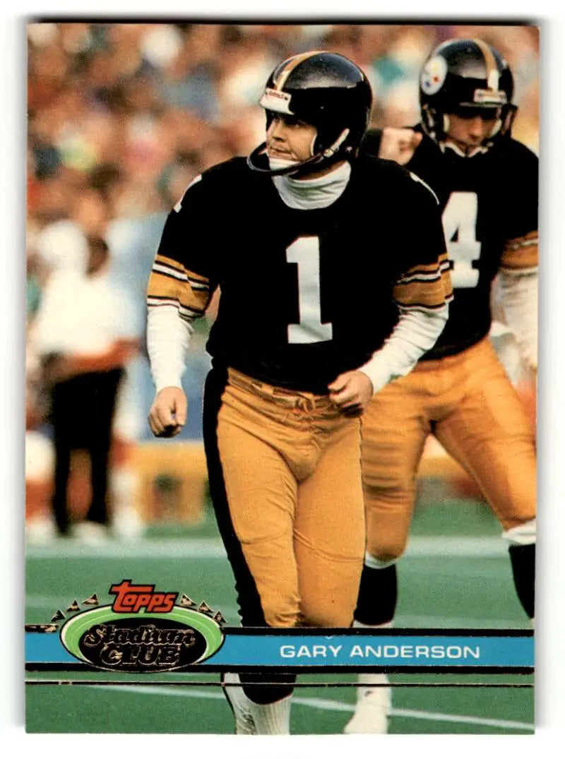 1991 Stadium Club #9 Gary Anderson    Pittsburgh Steelers Football Cards NM Near Mint
