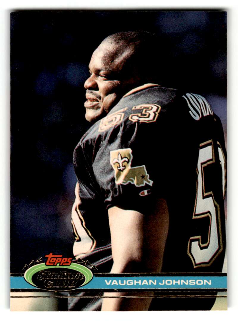 1991 Stadium Club #245 Vaughan Johnson    New Orleans Saints Football Cards NM Near Mint