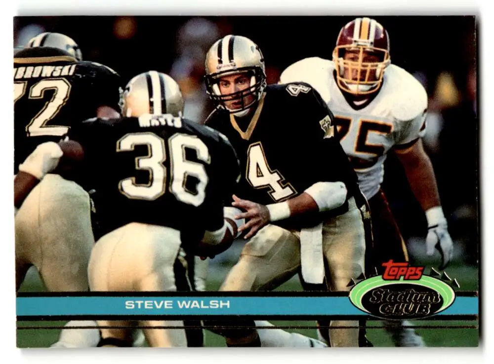1991 Stadium Club #129 Steve Walsh    New Orleans Saints Football Cards NM Near Mint