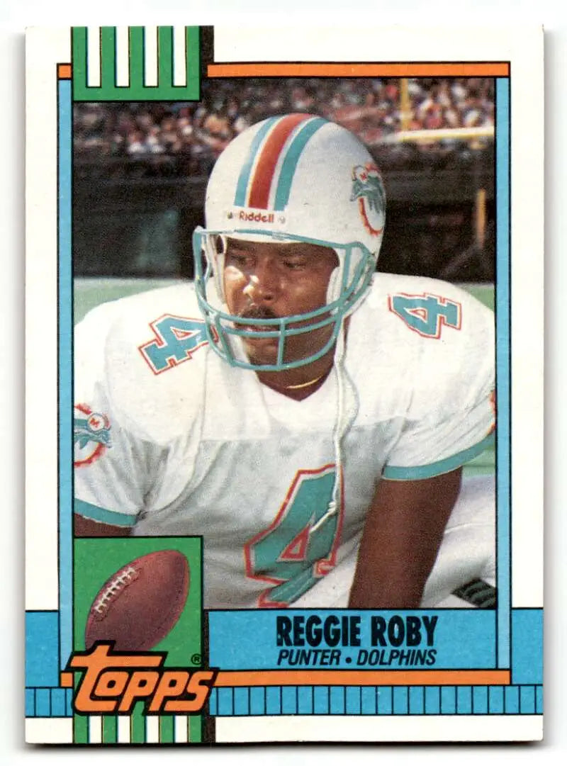 1990 Topps #325 Reggie Roby    Miami Dolphins Football Cards 