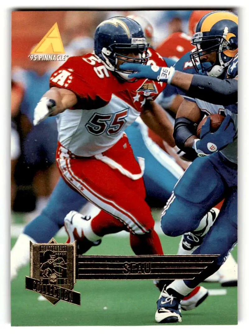 1995 Pinnacle Club Collection #221 Junior Seau    San Diego Chargers Football Cards EX/NM
