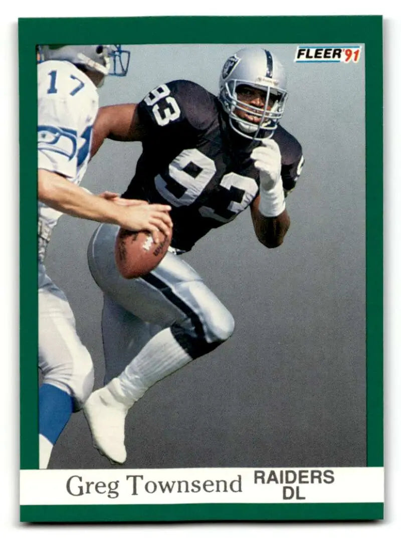 1991 Fleer #116 Greg Townsend    Los Angeles Raiders Football Cards NM Near Mint
